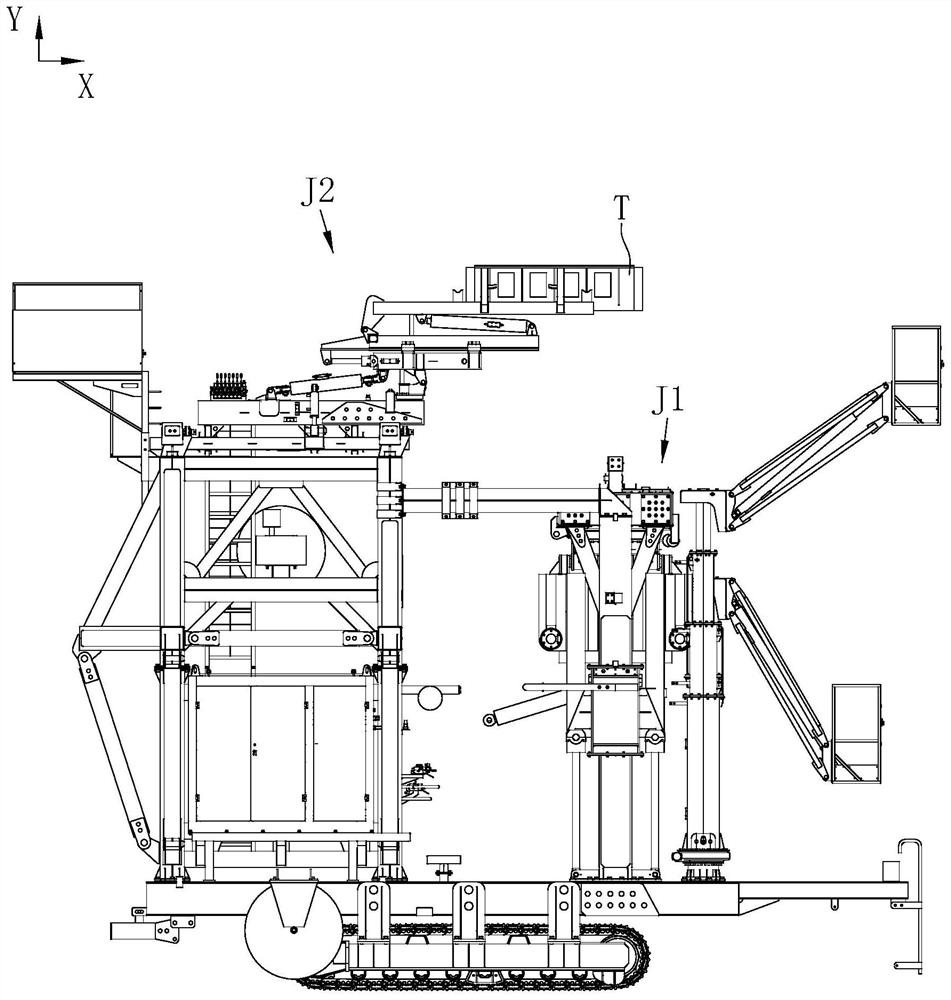 Middle partition wall mounting equipment with top bracket mounting mechanism