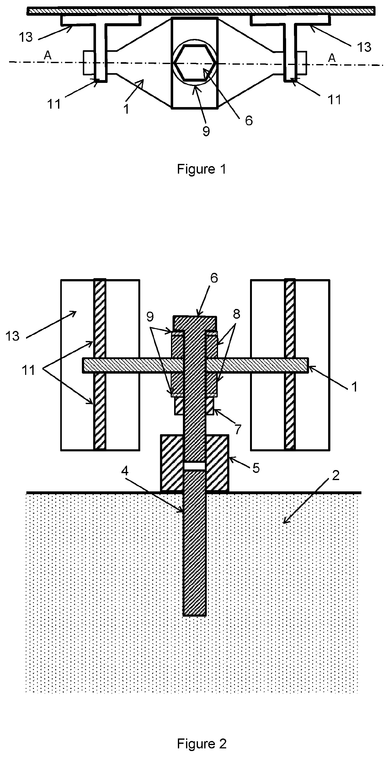 Combination of foundation anchor and energy damper for vertical liquid storage tanks, vertical pressure container, silo or the like with a thin wall and a continuous support