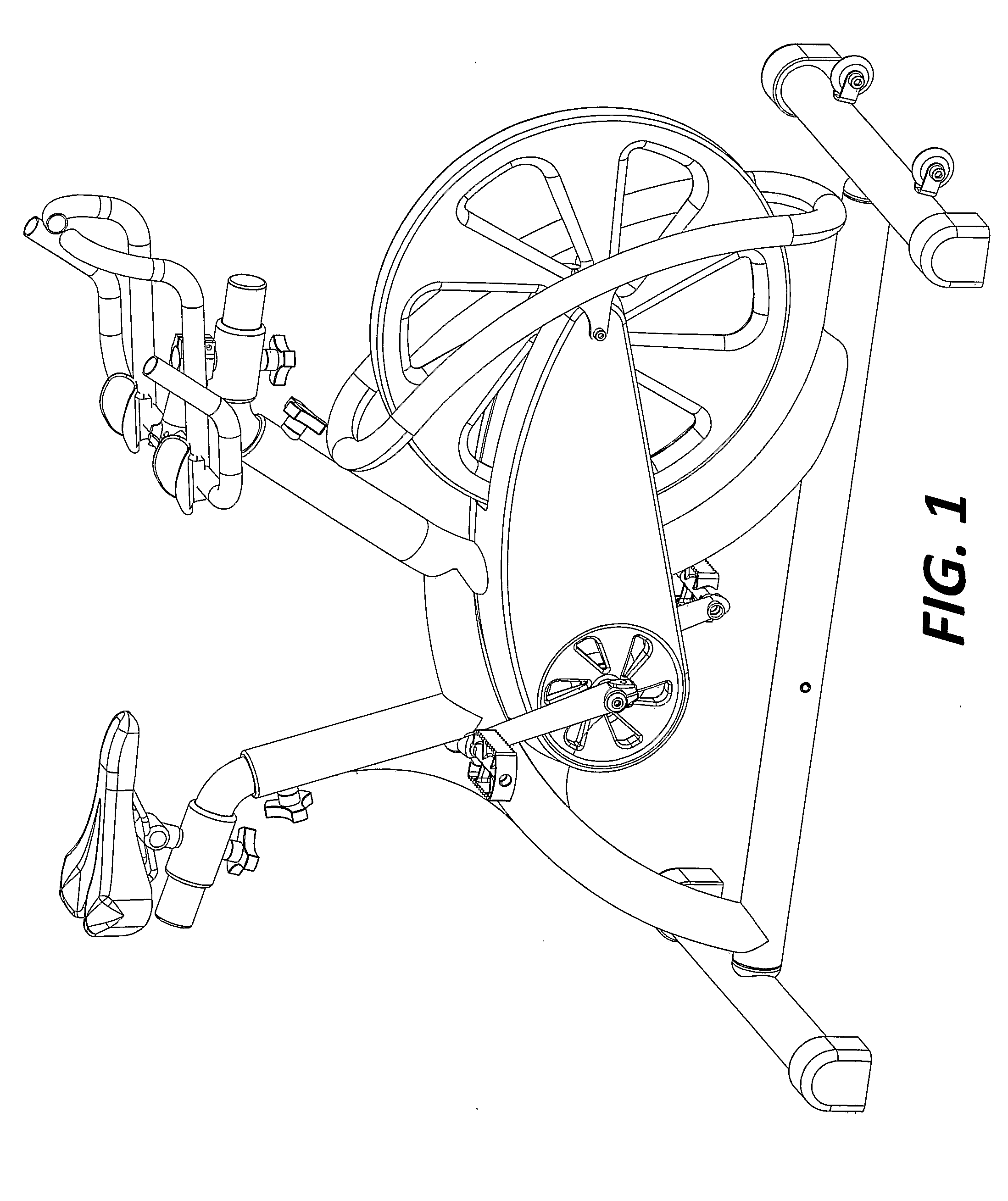 Stationary articulated bicycle