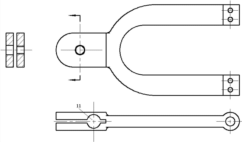 Device used for testing guided missile model wing or rudder assembling precision