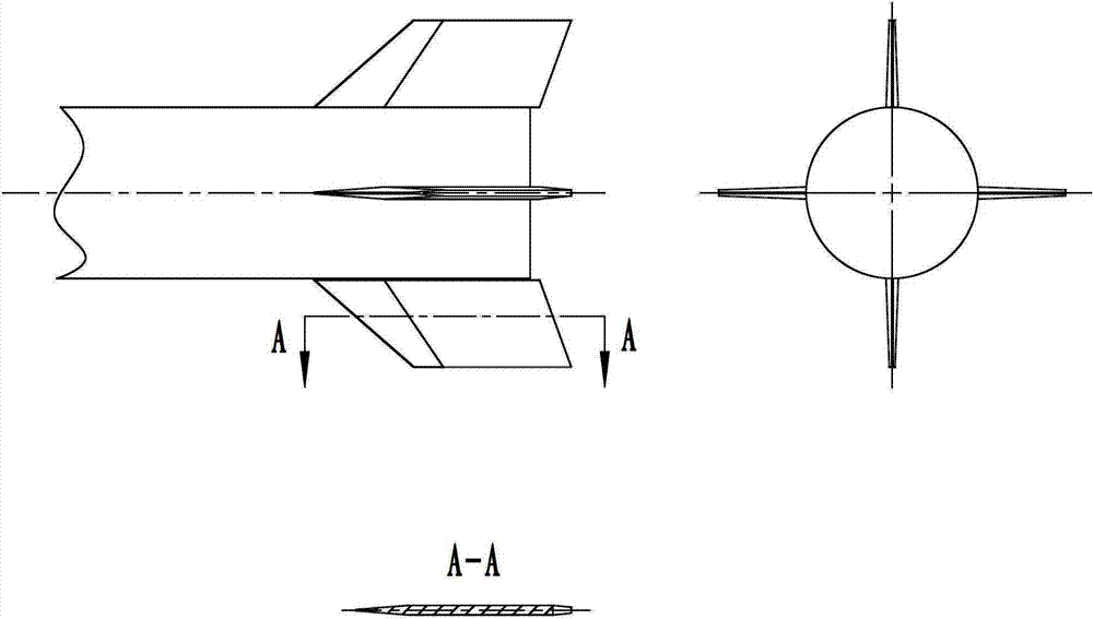 Device used for testing guided missile model wing or rudder assembling precision