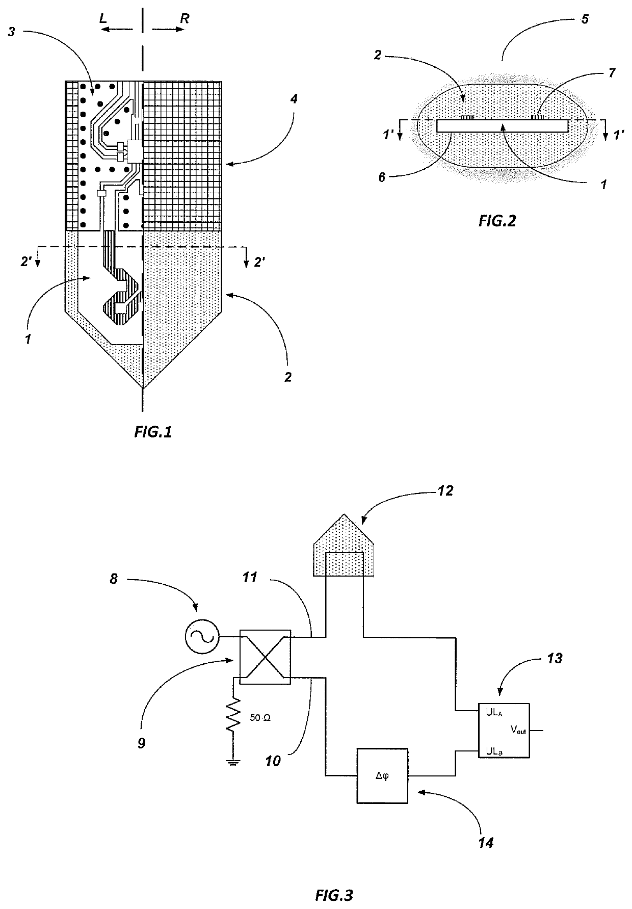 Microwave soil moisture sensor based on phase shift method and independent of electrical conductivity of the soil