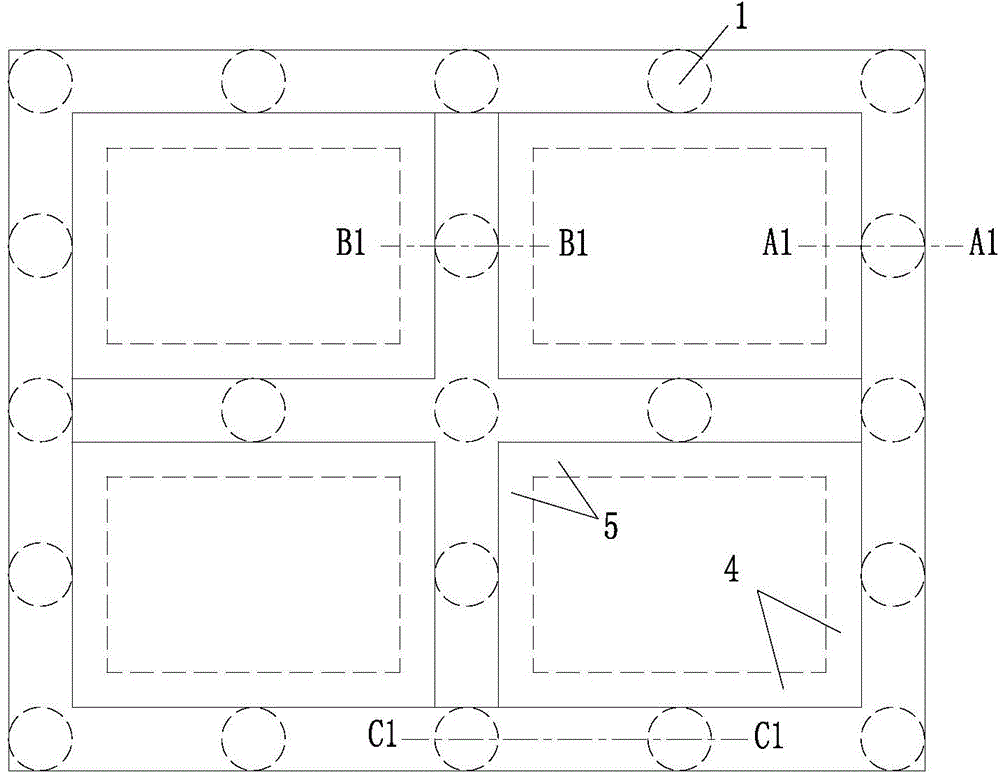 Shock-isolating connecting structure adaptable to rural buildings and construction method of shock isolating layer