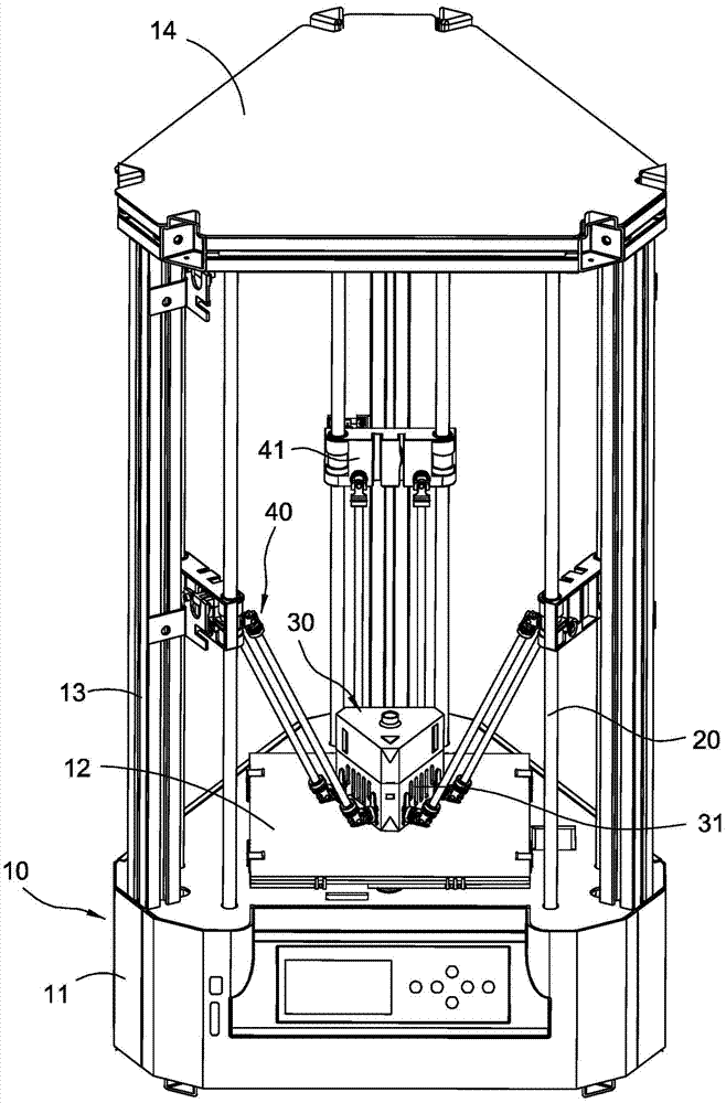 Multi-shaft parallel type three-dimensional printer