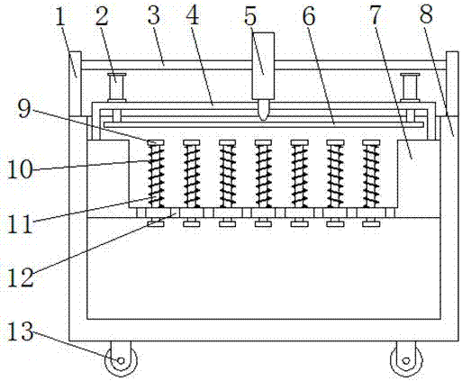 Rapid water cutting device for glass