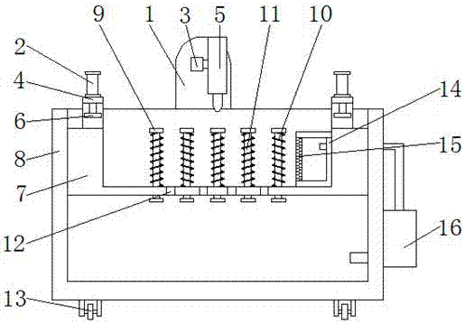 Rapid water cutting device for glass