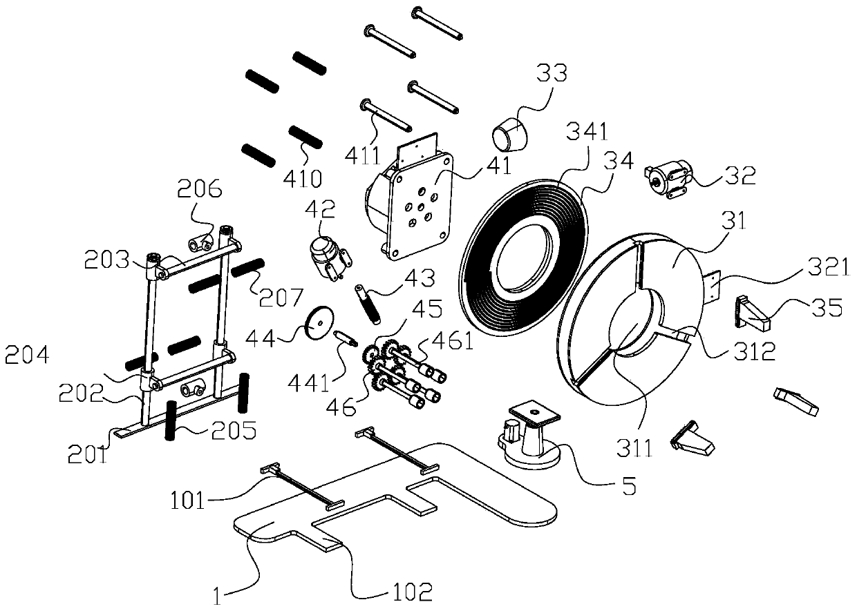 Automobile tire assembling and disassembling tool