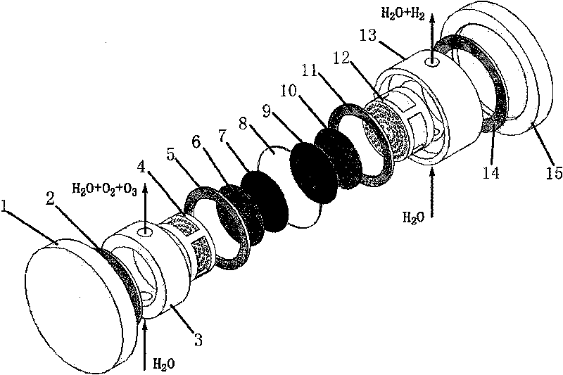 Electrolytic ozone generator and preparation technique for cathode catalysis layer thereof