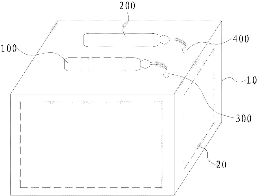 Power battery fire extinguishing device, power battery, and fire extinguishing method of power battery