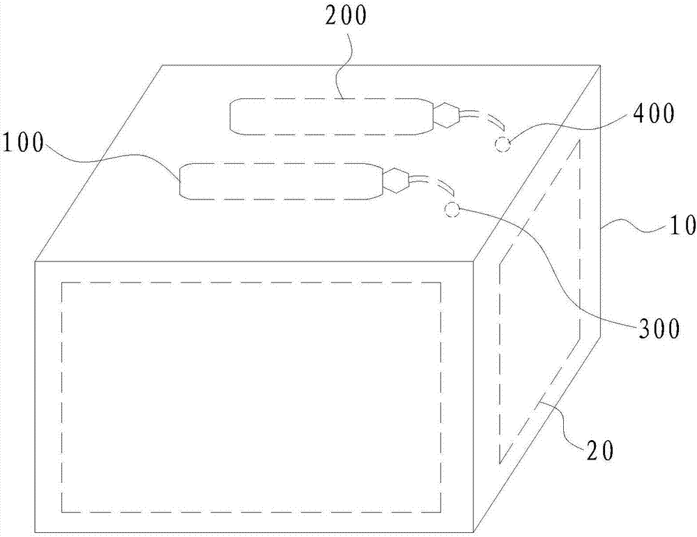 Power battery fire extinguishing device, power battery, and fire extinguishing method of power battery