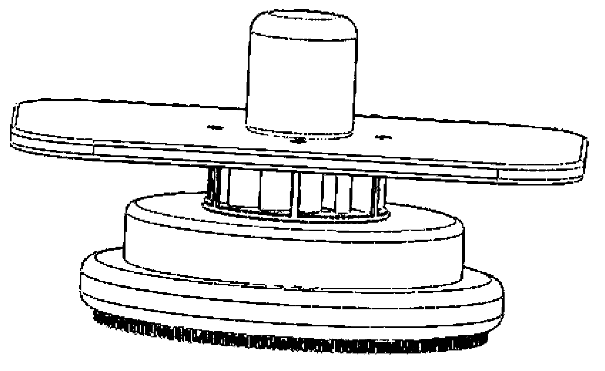 Negative pressure absorption climbing type robot used for detecting fissure of bridge