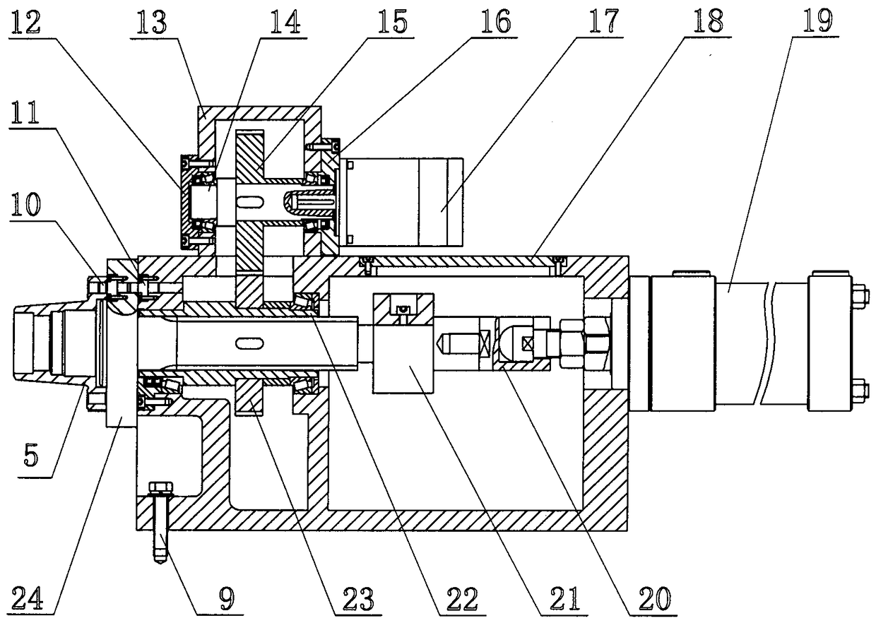 Automobile rear axle housing flange plate press-fitting welding device