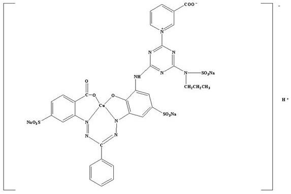 Blue reactive dye composition and application thereof