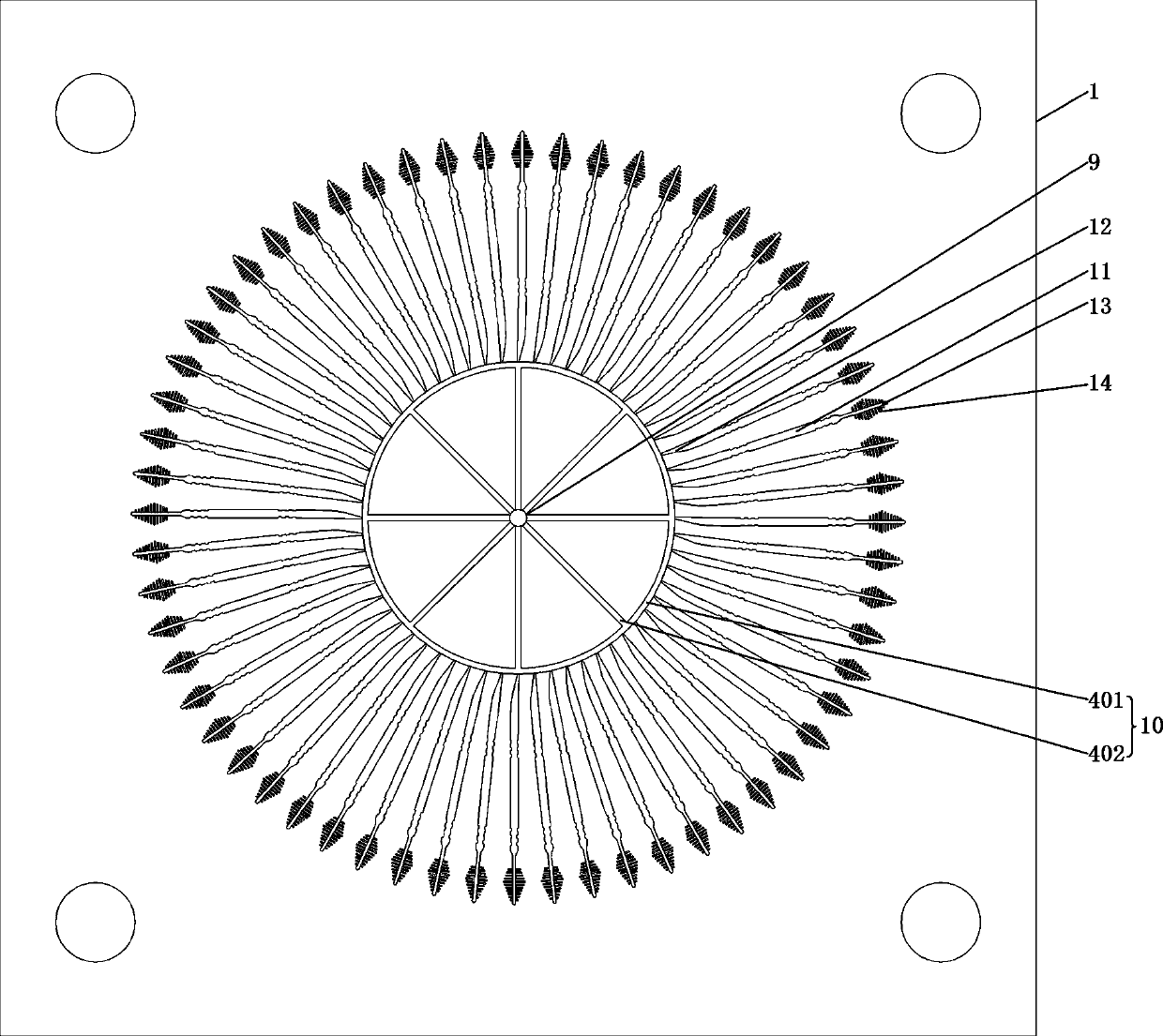 A toothpick mold with interdental brush and its manufacturing method