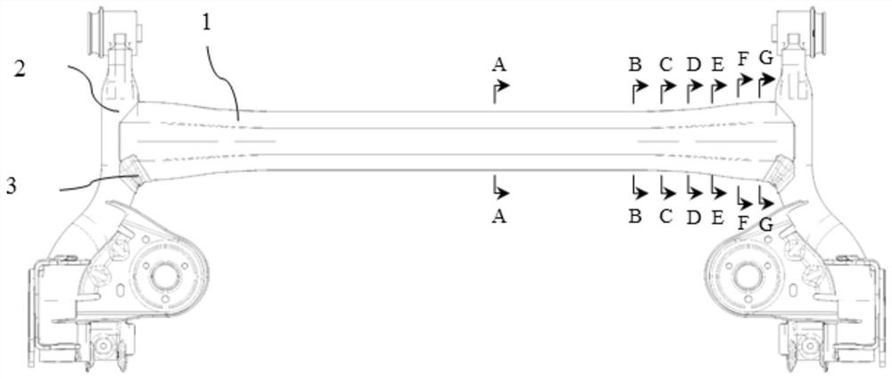 1500Mpa-level anti-fatigue electric taxi torsion beam