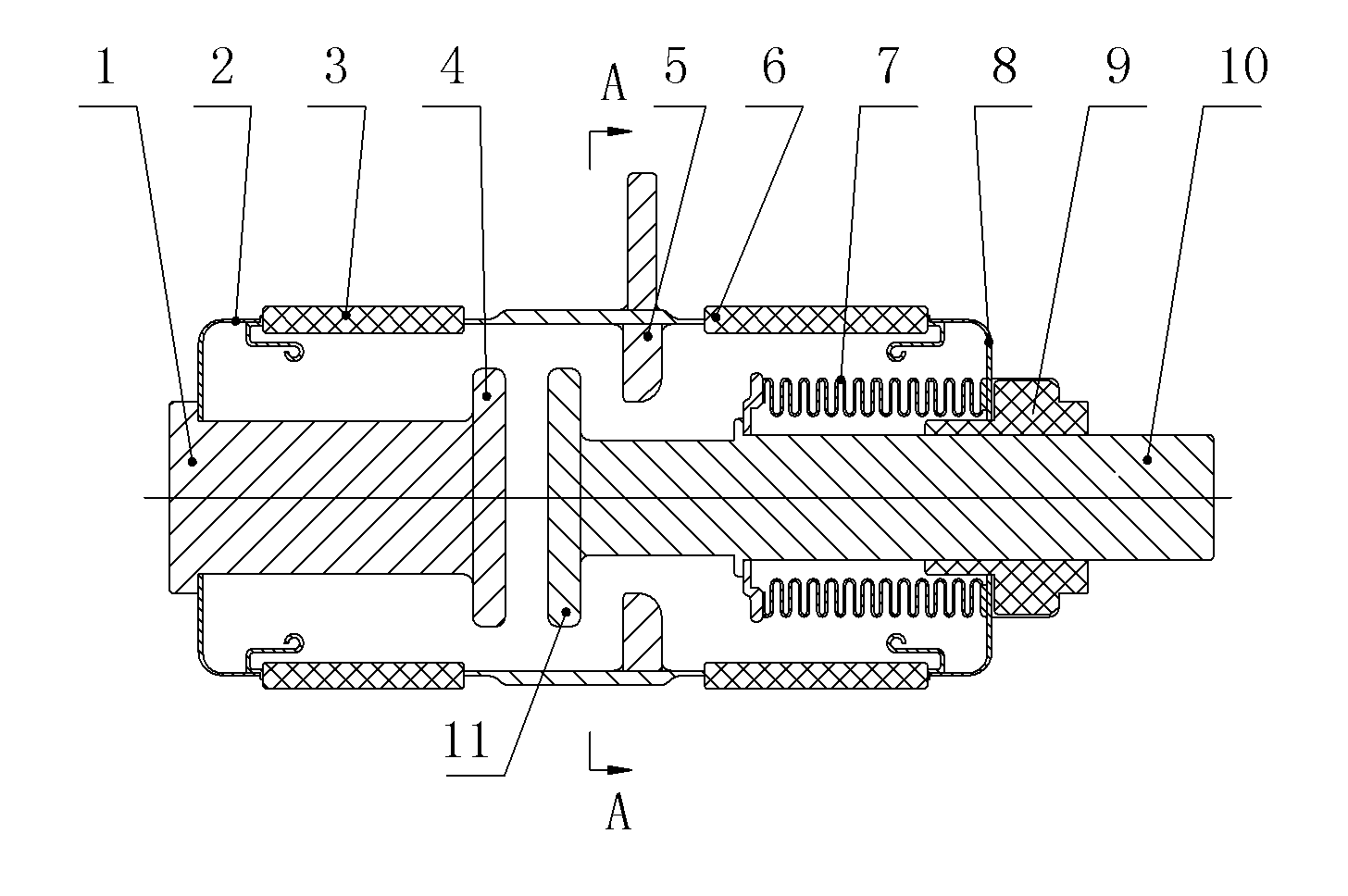 Three-station vacuum switch tube