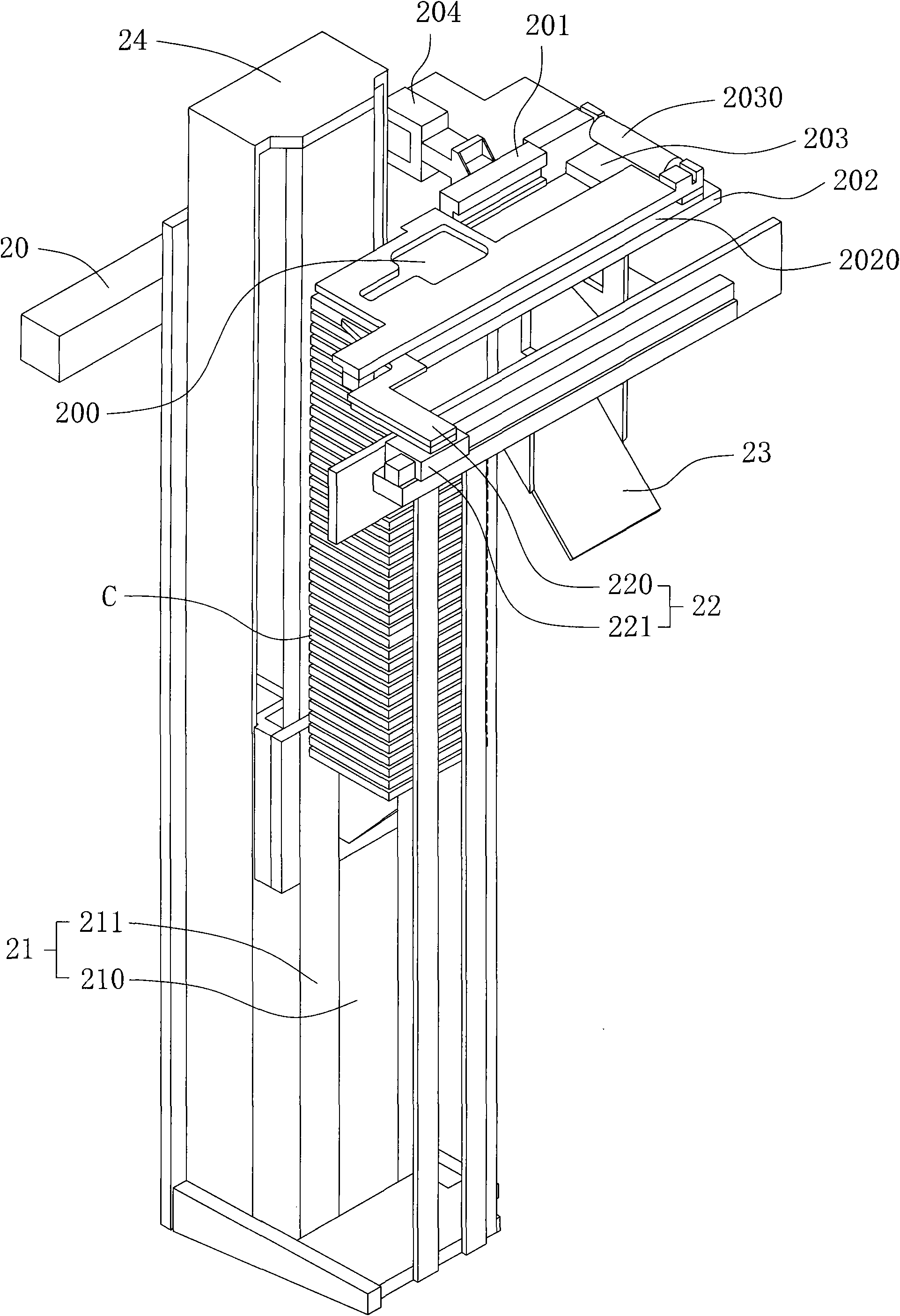 Automatic card dispenser and automatic card sending method thereof