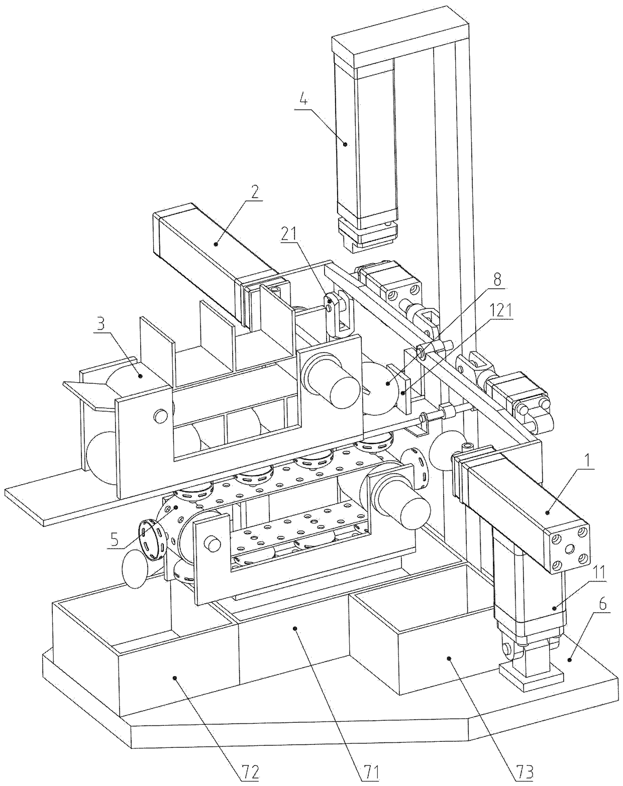 Device for automatically breaking egg shell, shelling eggs and separating egg white from egg yolk