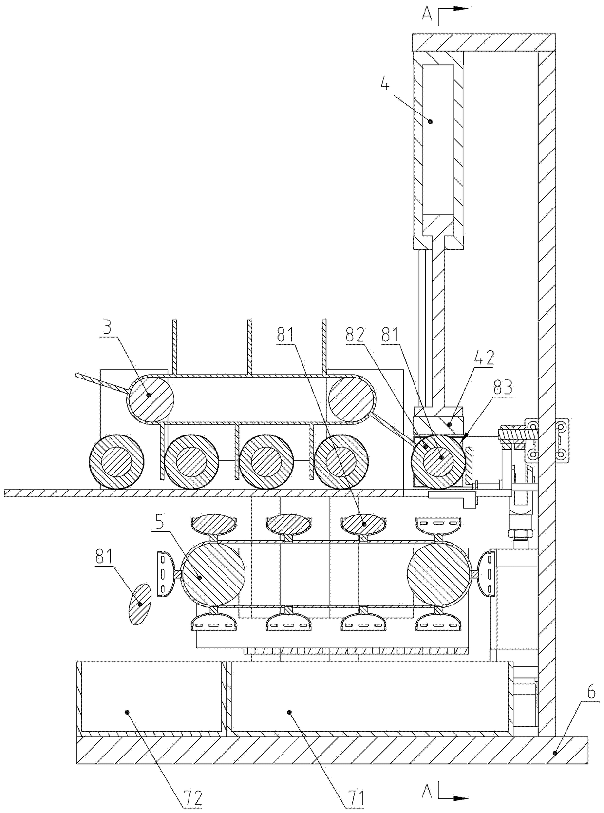 Device for automatically breaking egg shell, shelling eggs and separating egg white from egg yolk