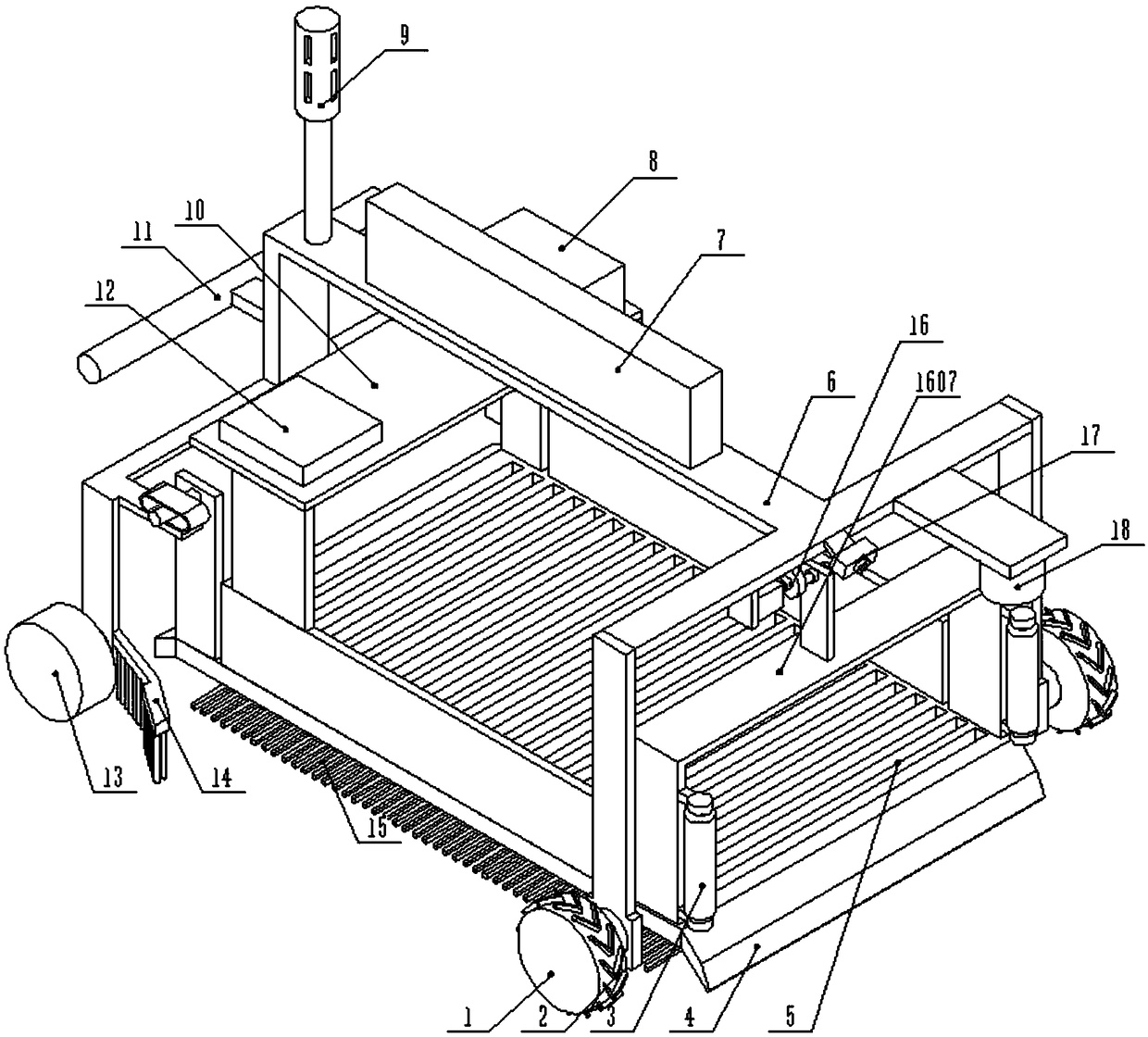 Vibration type unmanned potato harvester