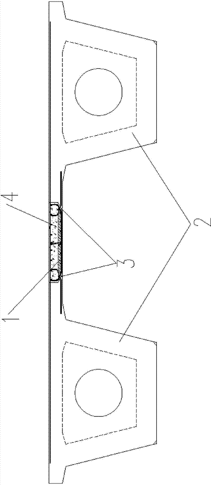 Wet connection section connection structure used between fully prefabricated assembled bridge girders