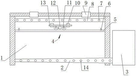 Drying room with movable air supply system