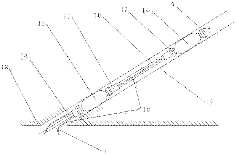 Overburden water flowing fractured zone observation system and detection drilling method thereof