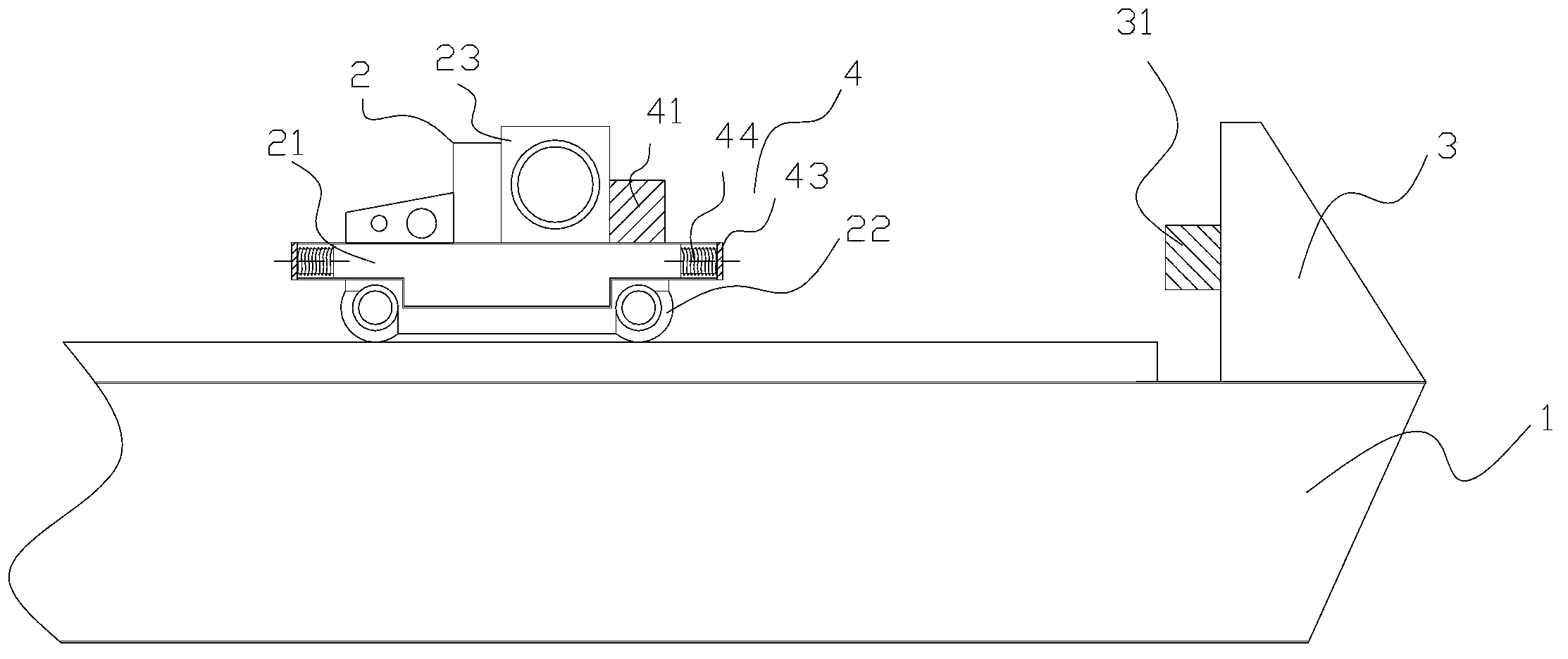 Buffer device of travelling crab