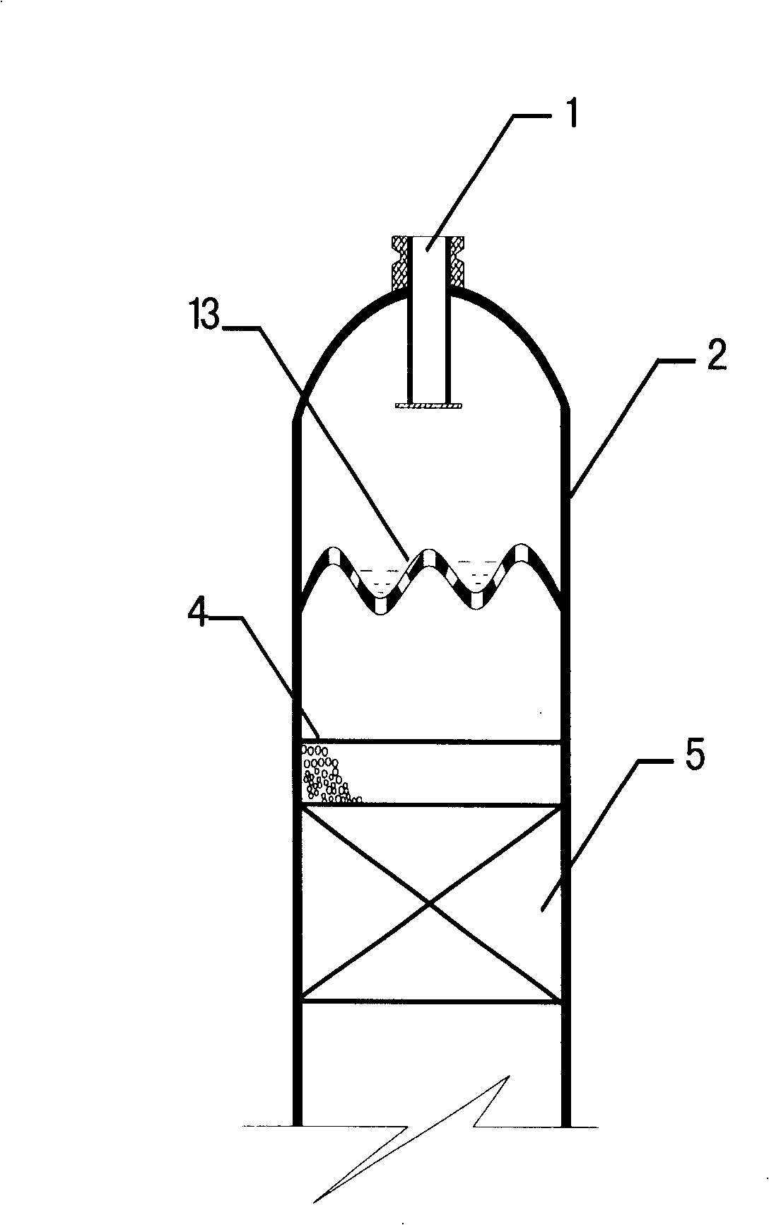 Gas-liquid distributor of trickle bed reactor