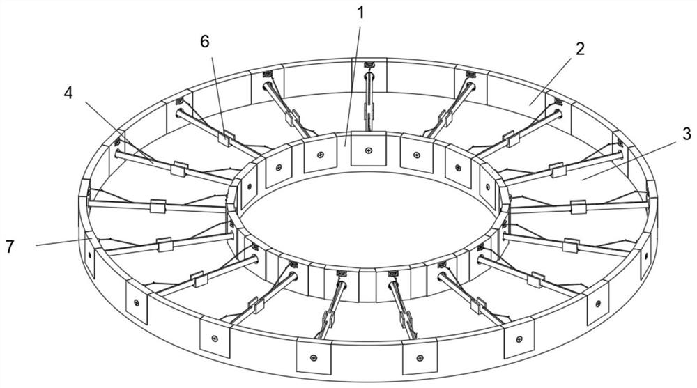 Carbon fiber cable reinforced spoke type cable truss structure