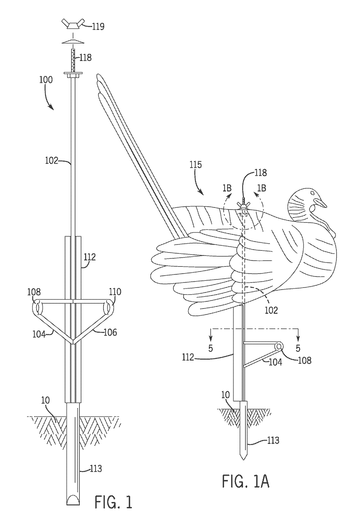 Decoy mounting stake for remotely rotating a hunting decoy