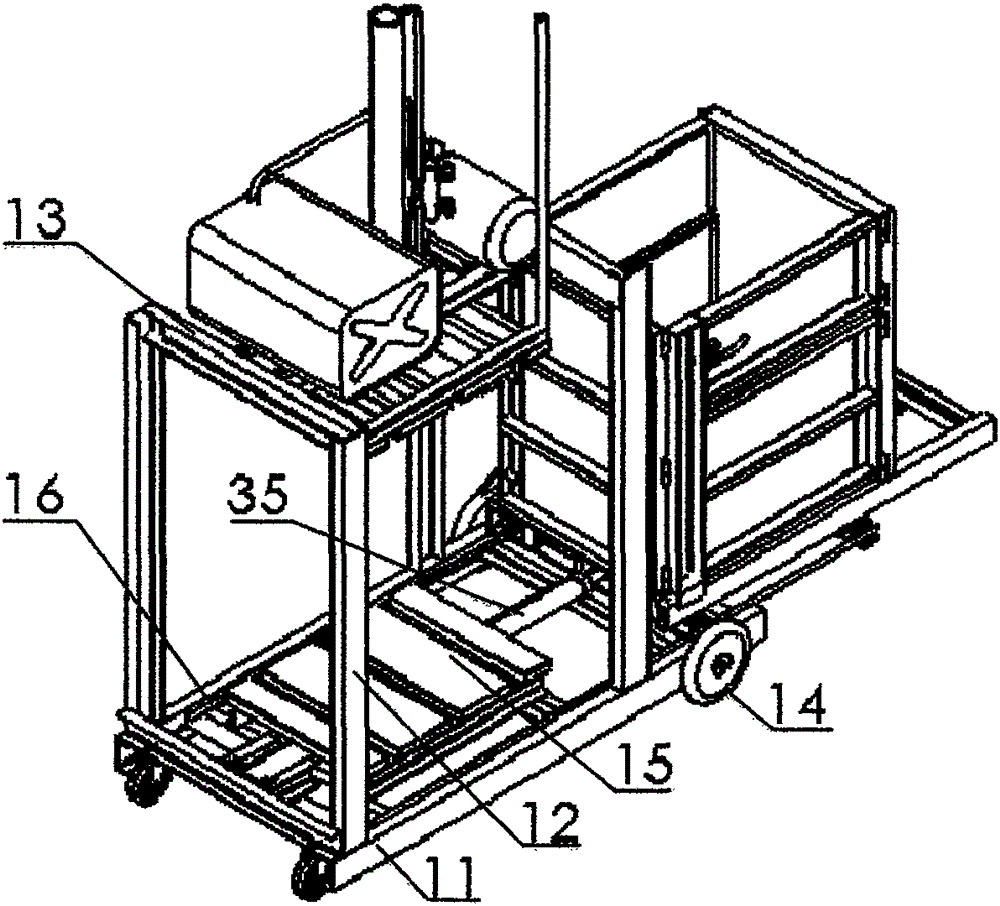 Moving container type self-weighing hydraulic packing machine