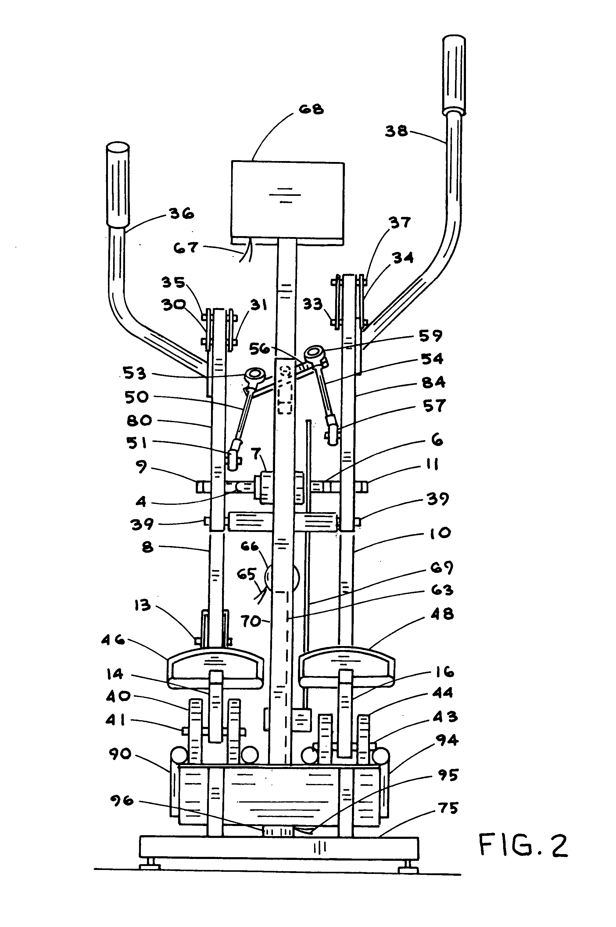 Stride maker elliptical exercise apparatus