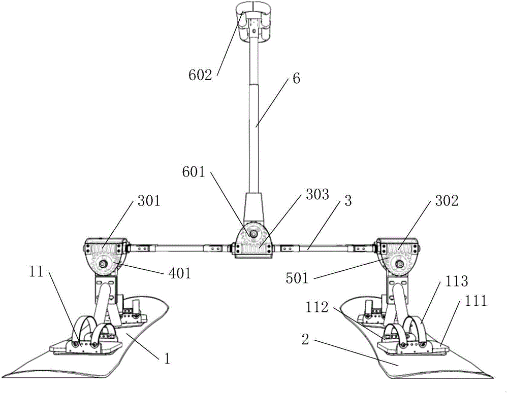 Double-plate type multi-user cooperative sliding device