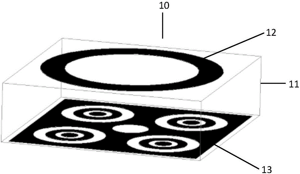 Full-polarization single-passband bilateral microwave absorbing band composite metamaterial and antenna housing