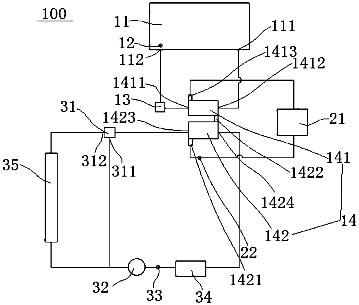 Heat management system of hybrid vehicle and hybrid vehicle