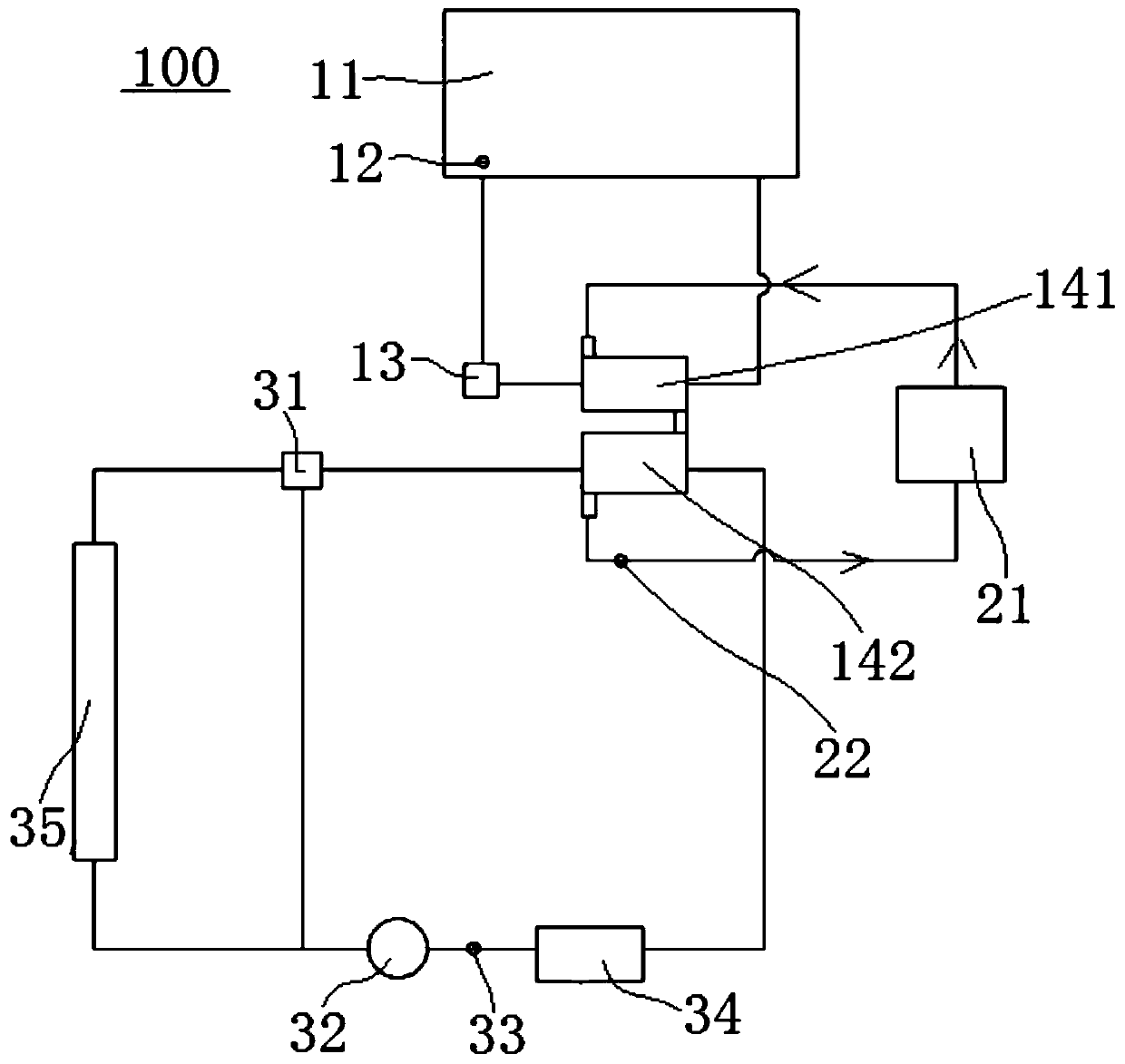 Heat management system of hybrid vehicle and hybrid vehicle