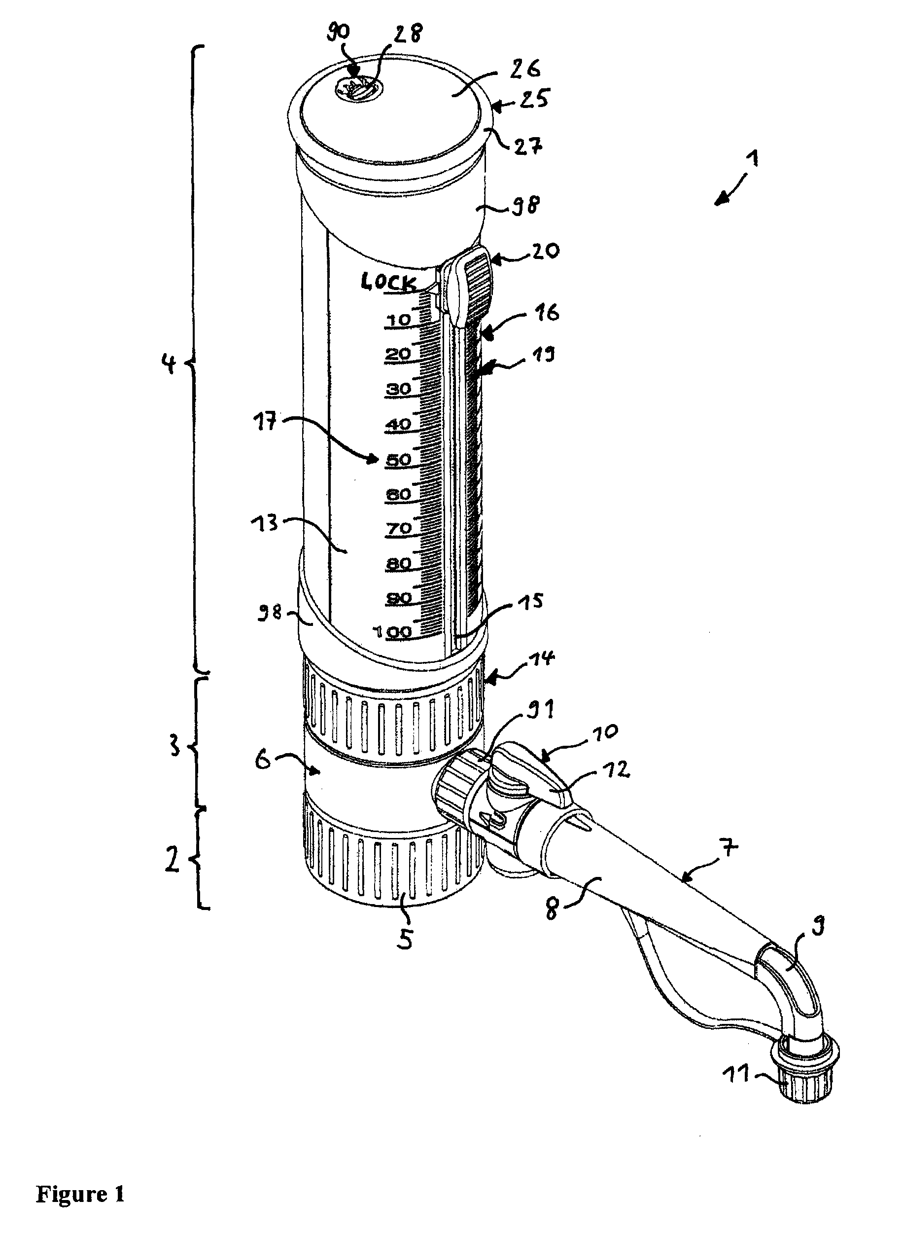 Variable-Volume Dispenser for Accurately Dispensing of an Adjusted Amount of Liquid