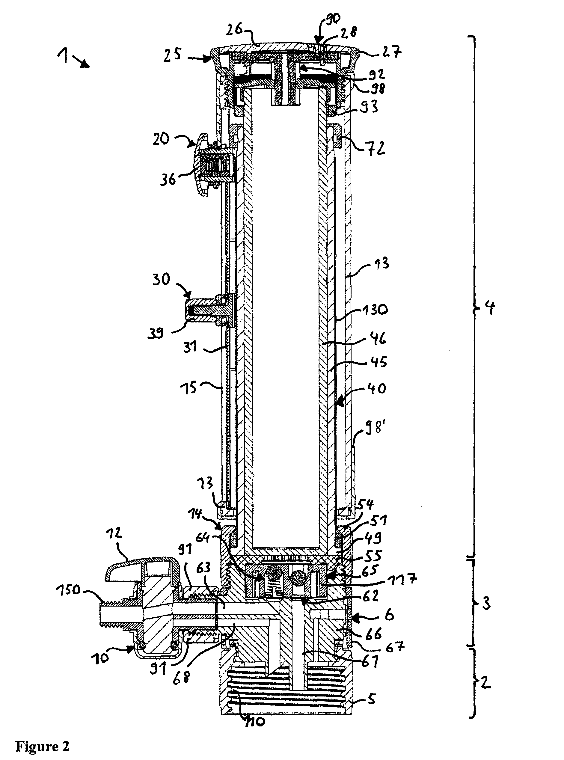 Variable-Volume Dispenser for Accurately Dispensing of an Adjusted Amount of Liquid