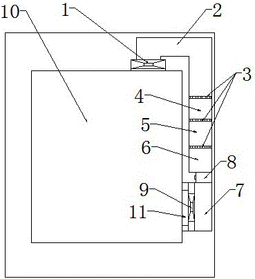 Air purifying device in elevator