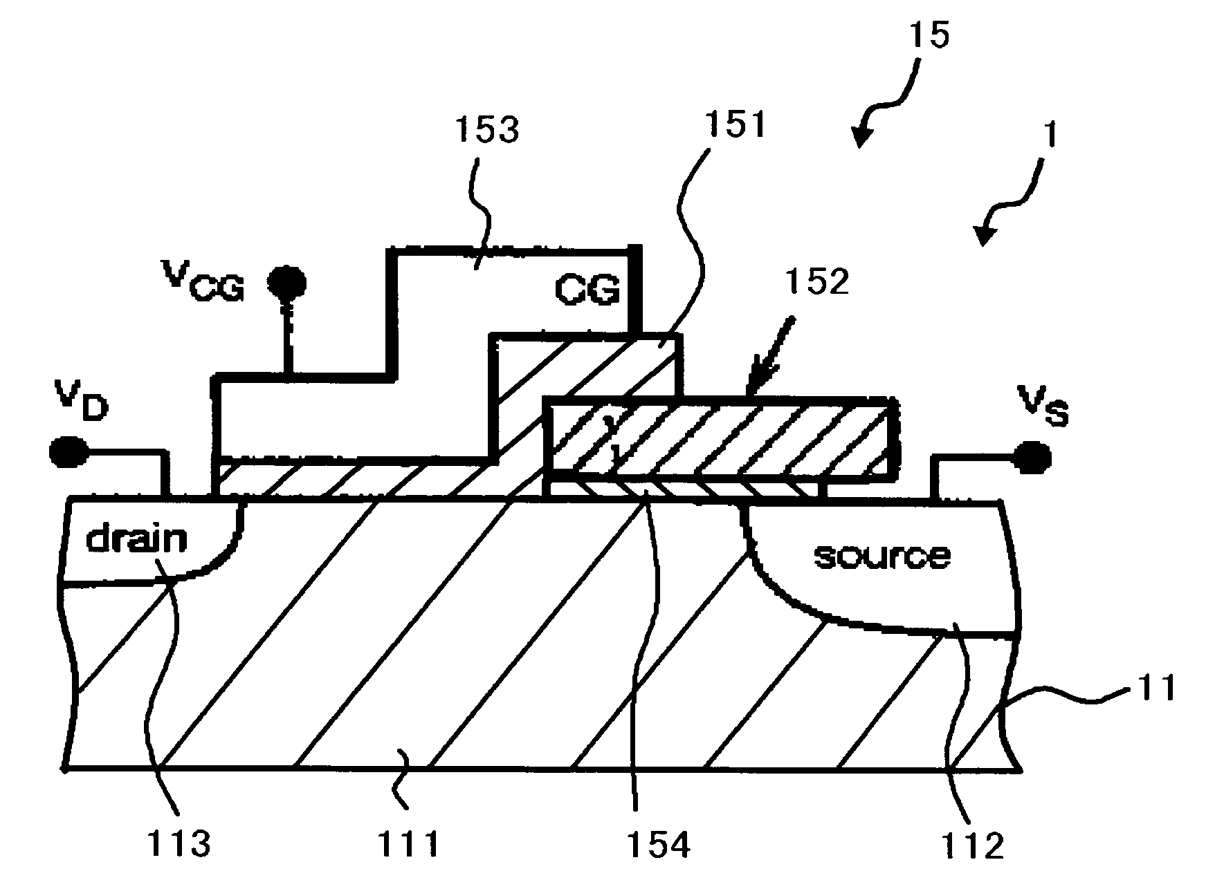 Nonvolatile memory semiconductor device and method for manufacturing same