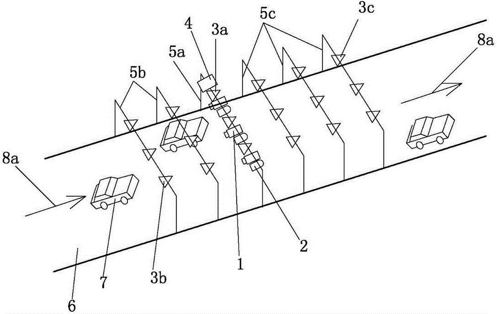 Electronic police checkpoint system capable of enhancing human eye light adaptive capacity at night