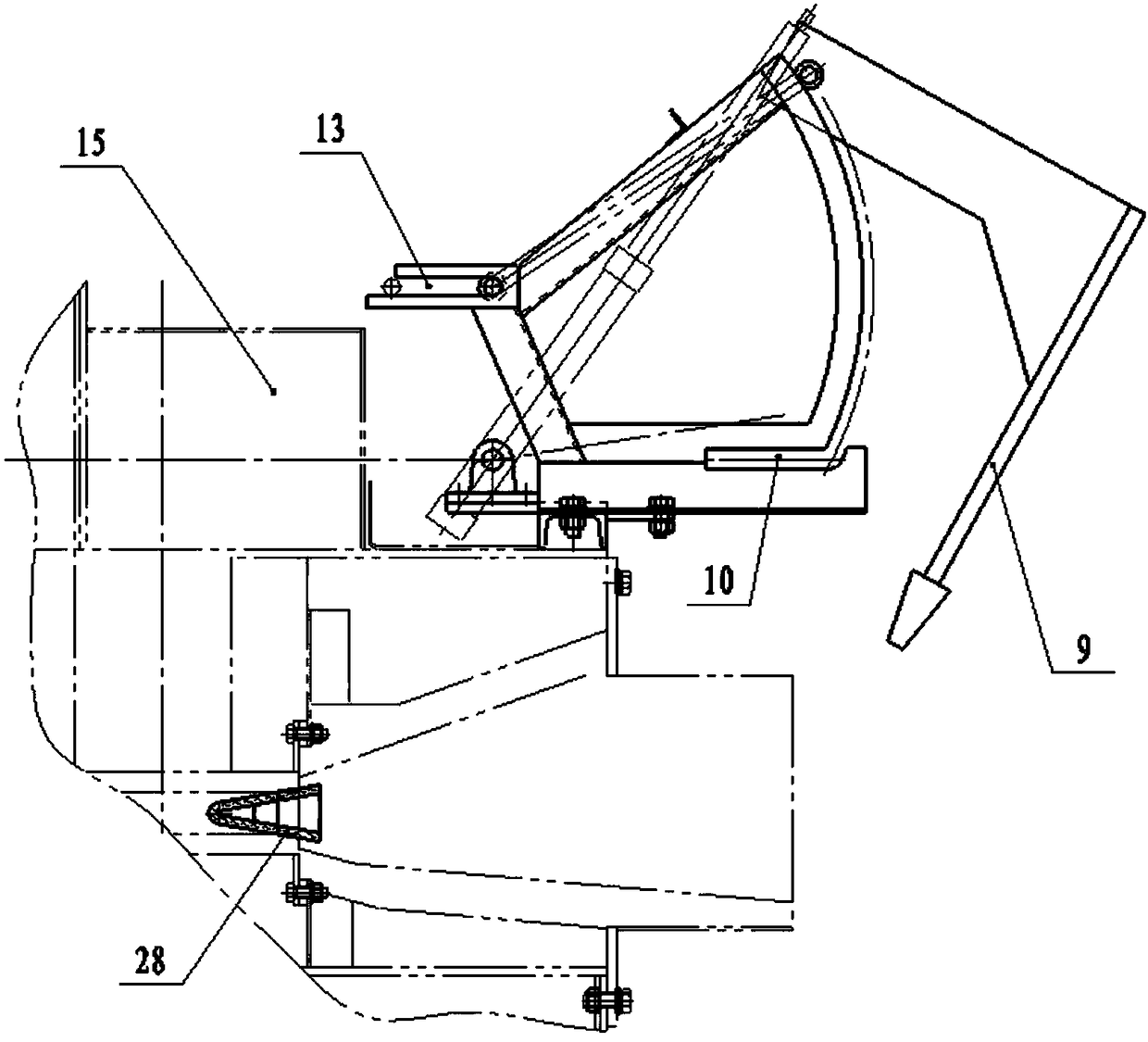 A method for blocking a melting furnace outlet plugging device