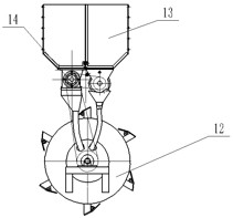 An embedded mulch bedding drilling and seeding machine