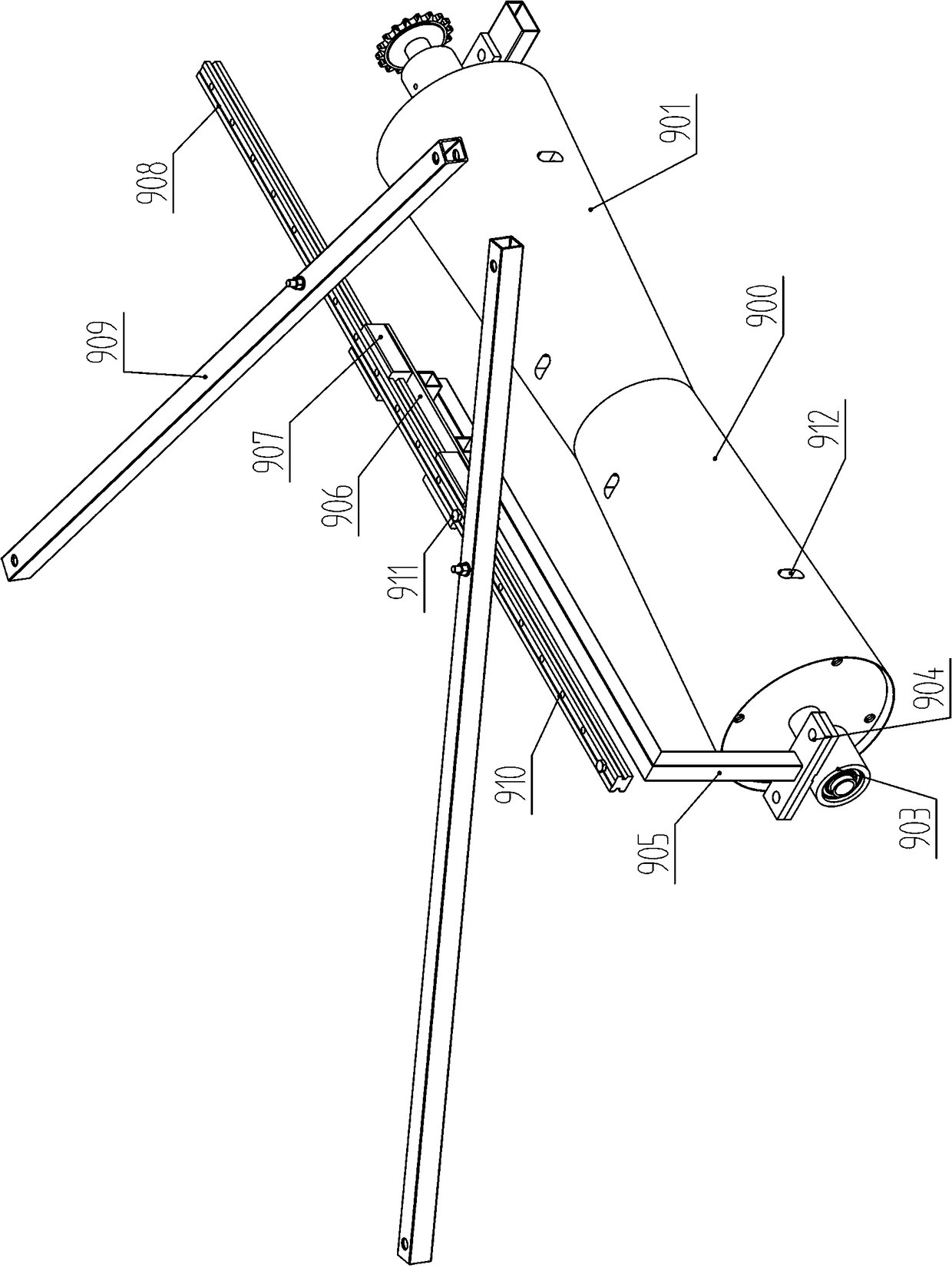 Arid area corn full-film double-furrow mulching film pickup machine