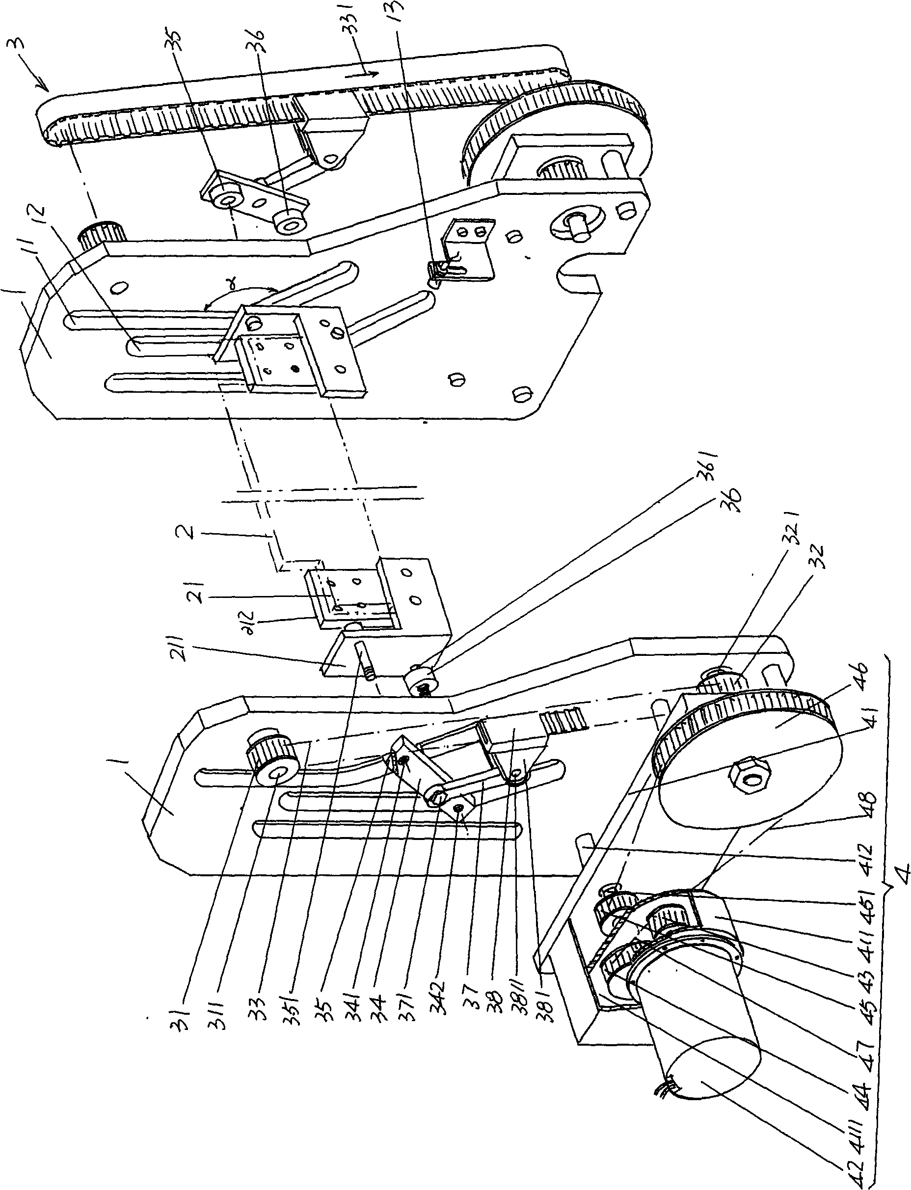 Elevating mechanism of lifting bar of computerized flat knitting machine