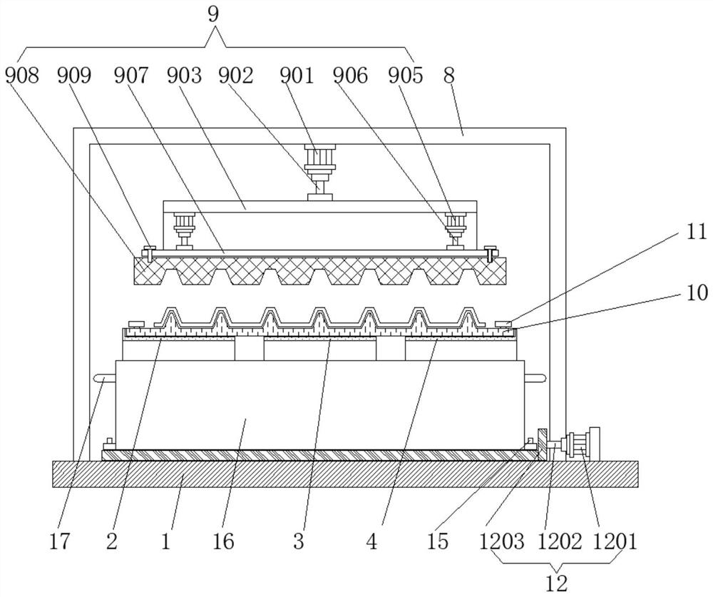 Cutting device capable of preventing color steel plate deformation