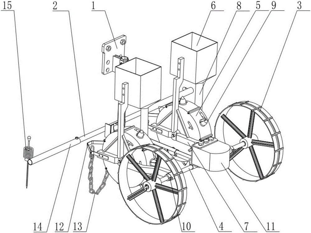 Sowing machine capable of mulching film on ridges