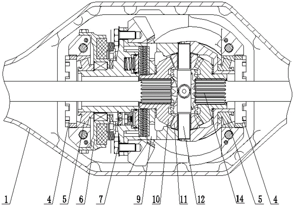 An electronic limited slip differential