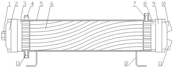 All-region heat-pump horizontal shell-and-tube heat exchanger